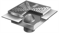 16" x 16" x 9" Deep Floor Sink with Flange