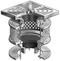 R1100-PJ Series - Promenade Deck Drains with S.S. Ballast Guard