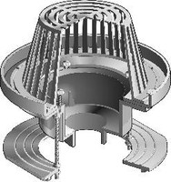 R1200-R Series - Large Sump Roof Drains with External 2" High Water Dam
