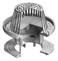 R1200-R-SR Series - Large Sump Siphonic Roof Drains with External 2" High Water Dam