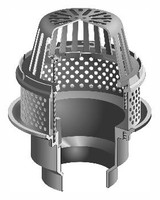 R1220-JC Series - Medium Sump Drains with Stainless Steel Ballast Guard - Outlet Size 2",3",4",6"