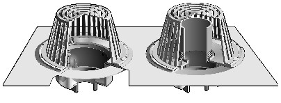R1270 Series Combined Large Sump Roof Drains And Secondary Overflow Drain Outlet Size 2 3 4 Max Supply