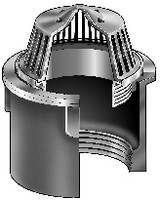R1400 Series - Balcony Drains with Bottom Outlet - Outlet size 4"
