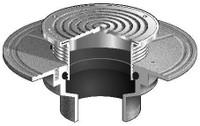 C1100-R Series - Floor Cleanouts with Nickel Bronze Round Top