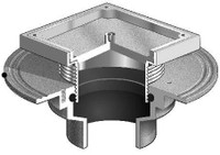 C1100-US Series - Floor Cleanout with Square Top and Terrazzo Recess - Outlet Size 5",6"