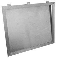 2'6" x 2'6" Aluminum Doors for Flush Cover Downswing - Double Leaf - Milcor