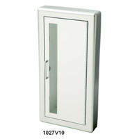 FX Academy - Aluminum Fire Extinguisher Cabinet - 4" Rolled - Flush with Pull Handle - JL Industries