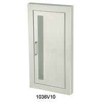 FX Cosmopolitan - Stainless Steel Fire Extinguisher Cabinet - Surface Mount - Vertical Duo with SAF-T-LOK with Pull Handle - JL Industries