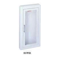 Clear Vu - Stainless Steel Acrylic Bubble Fire Extinguisher Cabinet - 1 1/2" Square - Full Glass with Pull Handle - JL Industries