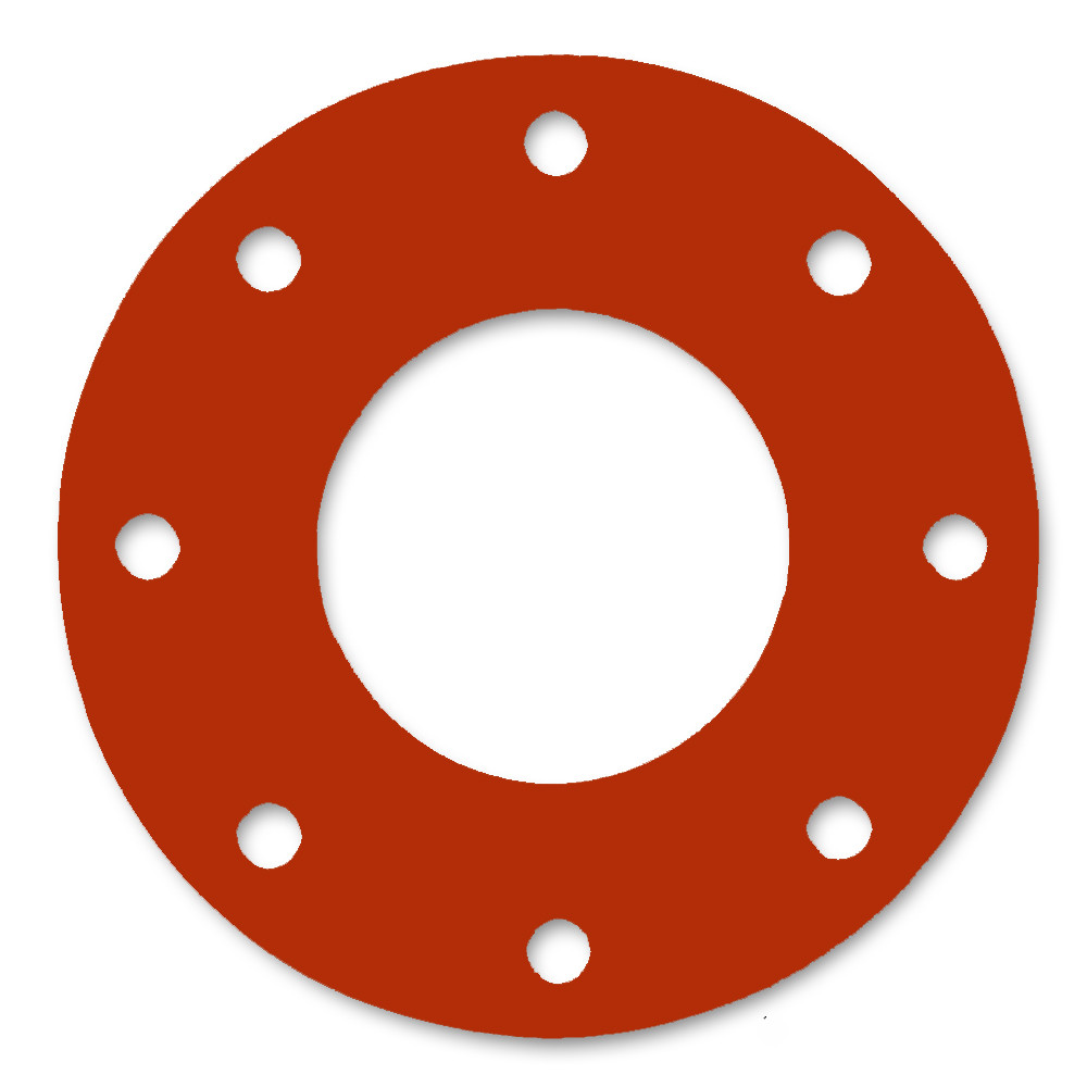 7237 Style Red Rubber Full Face Gasket For Pipe Size 6 6 Inches 15 24cm Thickness 1 16 0 0625 Inches 0 15875cm Pressure 150 Psi Part Number Cff7237 600 062 150