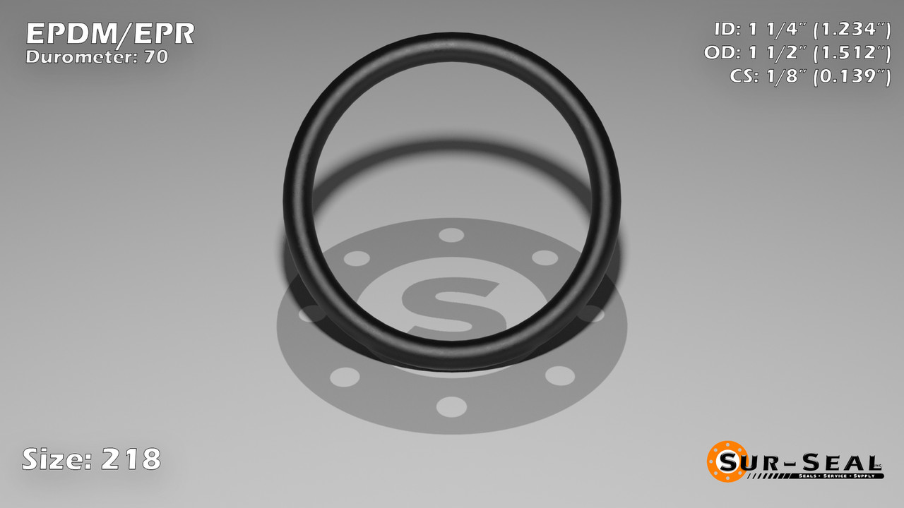 1//8 Width Pack of 25 3 OD 70A Durometer 2-3//4 ID Black 232 EPDM O-Ring