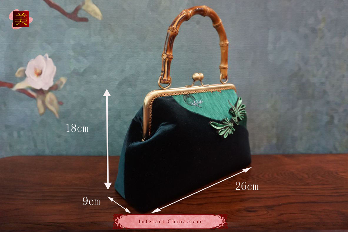 Classy Handcrafted Silk Brocade Handbag Everyday Weekend Crossbody Bag Kiss Lock Travel Shoulder Bag #112
