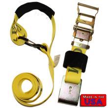 ATV 2" Ratchet Strap S-hook & Cordura Soft Loop/Flat-hook 8' 833#WLL