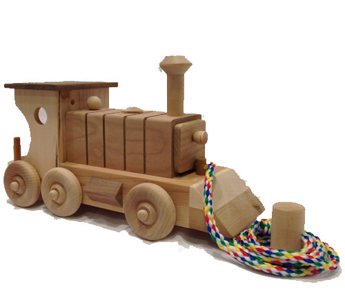 classic train engine large wooden toy train