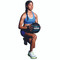 Model doing lunges with the Fuel Pureformance Medicine Ball
