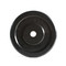 2" Black Solid Bumper Plates with Steel Insert, 25 lb
