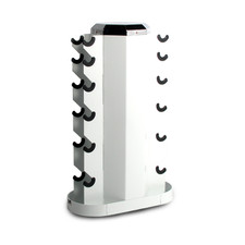 2-Sided Vertical Dumbbell Rack White