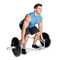 Model using CAP Barbell Olympic 2-Inch Combo Hex Bar