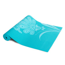 Tone Fitness Yoga Mat with Floral Pattern, Teal