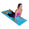 Model stretching on Tone Fitness Yoga Mat with Floral Pattern, Teal