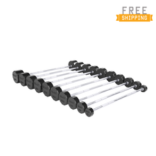 CAP Barbell 12-sided Commercial Rubber Barbells with Straight Handles