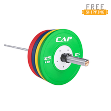 The Olympian 365lb Competition Set with Olympic 20KG (The Warrior) Needle Bearing Bar 
