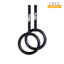 Fuel Pureformance Black Gymnastic Rings for Full Body Strength and Muscular Bodyweight