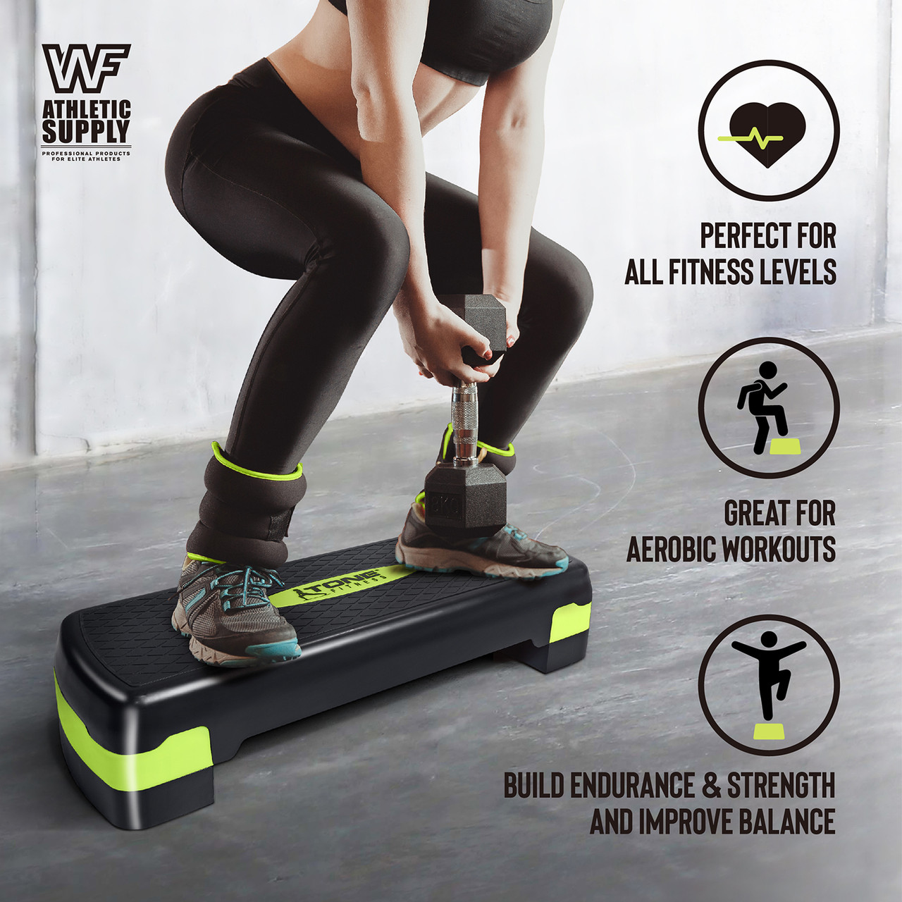 Adjustable Aerobic Step Gym Exercise Fitness Workout - Sports & Fitness >  Home Fitness
