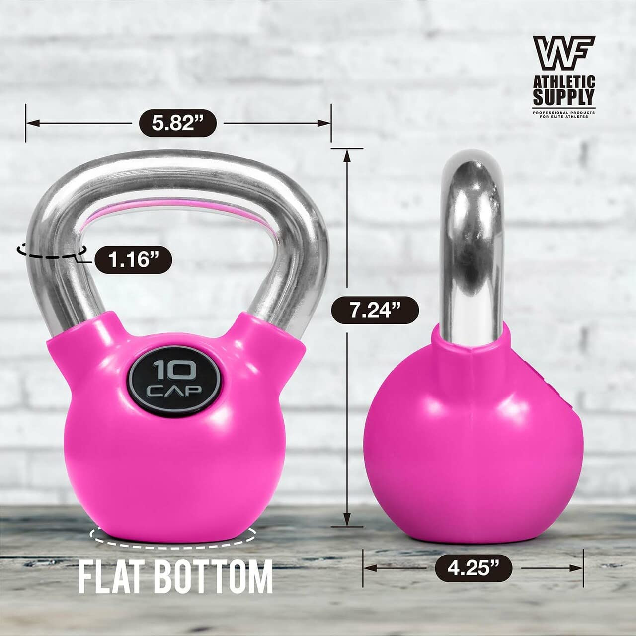 smidig Byblomst job Color Rubber Coated Kettlebell with Chrome Handle, Great for Cross  Training, Swings, Body Workout and Muscle Exercise - WF Athletic Supply