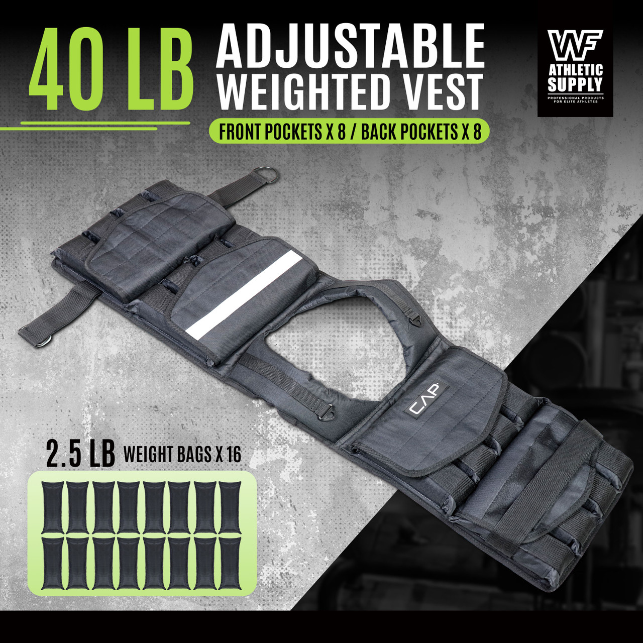 Lv. life 110LB 50KG Adjustable Workout Weighted Vest Exercise Strength  Training Fitness,Made of high-density thickening oxford fabric, durable to  use.Vest 