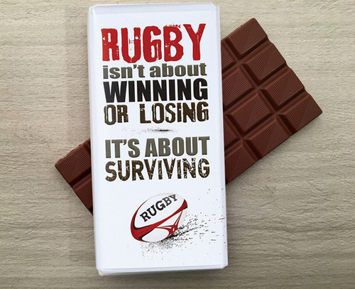 Milk Chocolate Bar for a Rugby Player  from Chocolates for Chocoholics