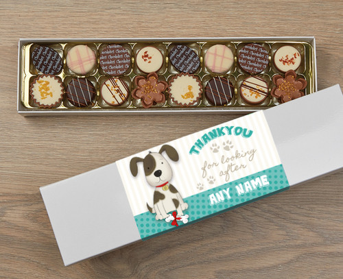 Personalised Thank You Dog 16 Luxury Chocolates in a Box