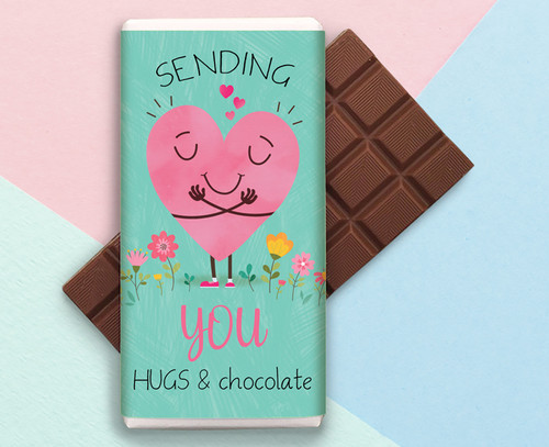 Sending You Hugs AQUA 100g Milk Chocolate Bar 7896