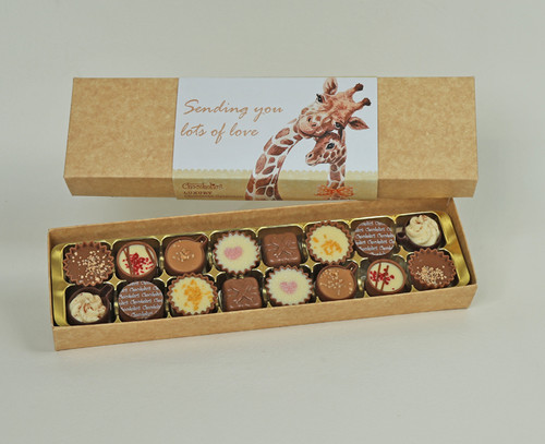 Sending You Love 16 Luxury Chocolates with Giraffe design Wrapper -5602