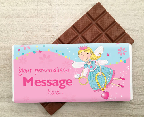 Personalised Fairy design milk chocolate bar from Chocolates for Chocoholics