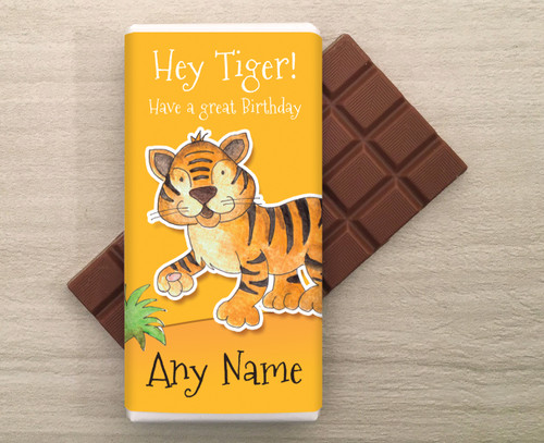 Personalised Tiger design Milk Chocolate Bar