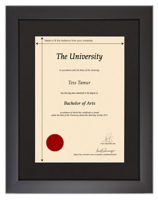 Frame for degrees from Southampton Solent University - University Degree Certificate Frame