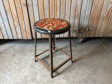 Vintage Metal OSU Art Classroom Stool