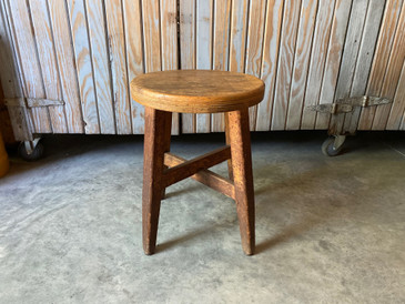 Wooden Antique Classroom Stool no.2