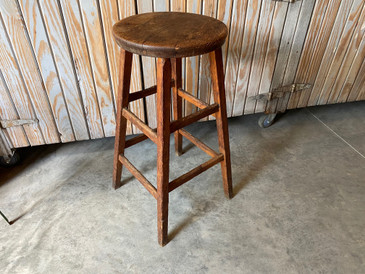 Wooden Antique Classroom Stool no.3