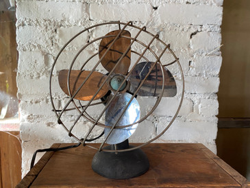 Kwik-Kool Small Electric Fan with Art Deco Base, c.1950s