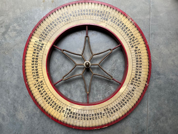 Red Wooden Gaming Wheel, 1930s 
