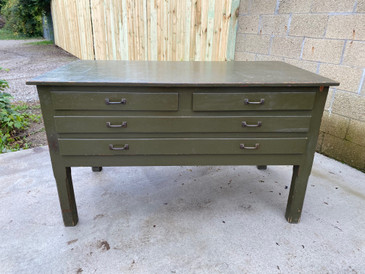 Vintage Industrial Blueprint Table, c.1940s RESERVED FOR HANNAH