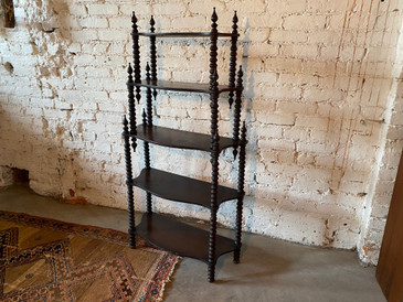 Victorian Walnut Standing Étagère 
