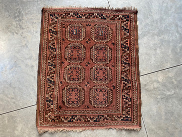 #116 Antique 3'1x3'9 Persian Tribal Rug 