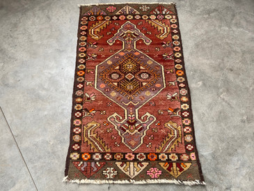 #121 Small 1'7 x 2'9 Antique Turkish Rug 