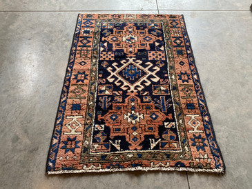 #126 Karadja 2'9x3'10 Persian rug c.1920s