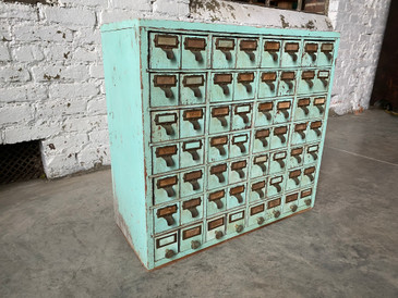 Antique Hardware Store Parts Cabinet