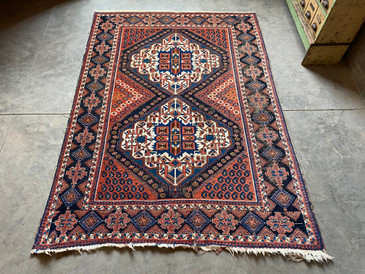#127 Afshar 4'9 x 6'6 Persian rug c.1920s