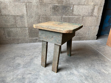 Primitive Wooden Stool / Everything Table 